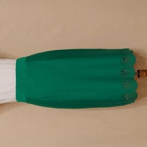 ‼️3 for $24‼️  Sunny Leigh Green Laser-cut Hemline Pencil Skirt